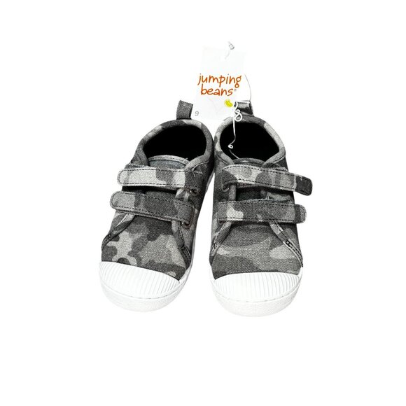 Jumping Beans Kids Gray Camouflage Velcro Sneakers Size 9 - Picture 1 of 6